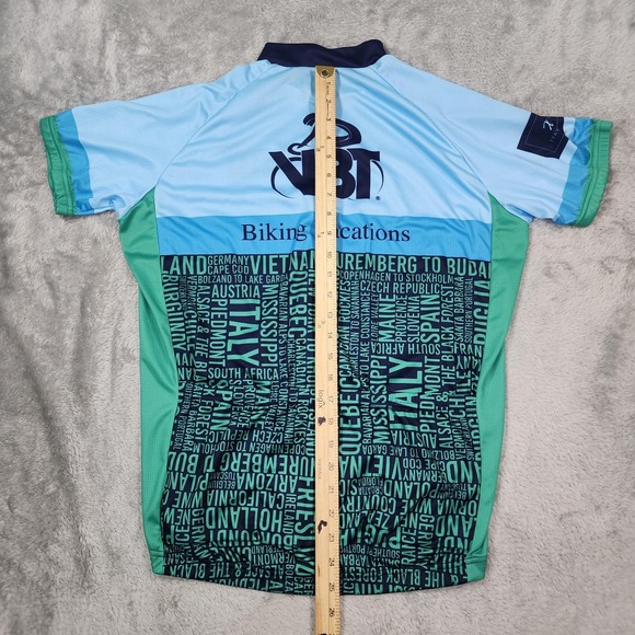 Primal Shirt VBT Biking Vacations Mens Medium Blue Green Xanterra Cycling Jersey - Picture 12 of 14